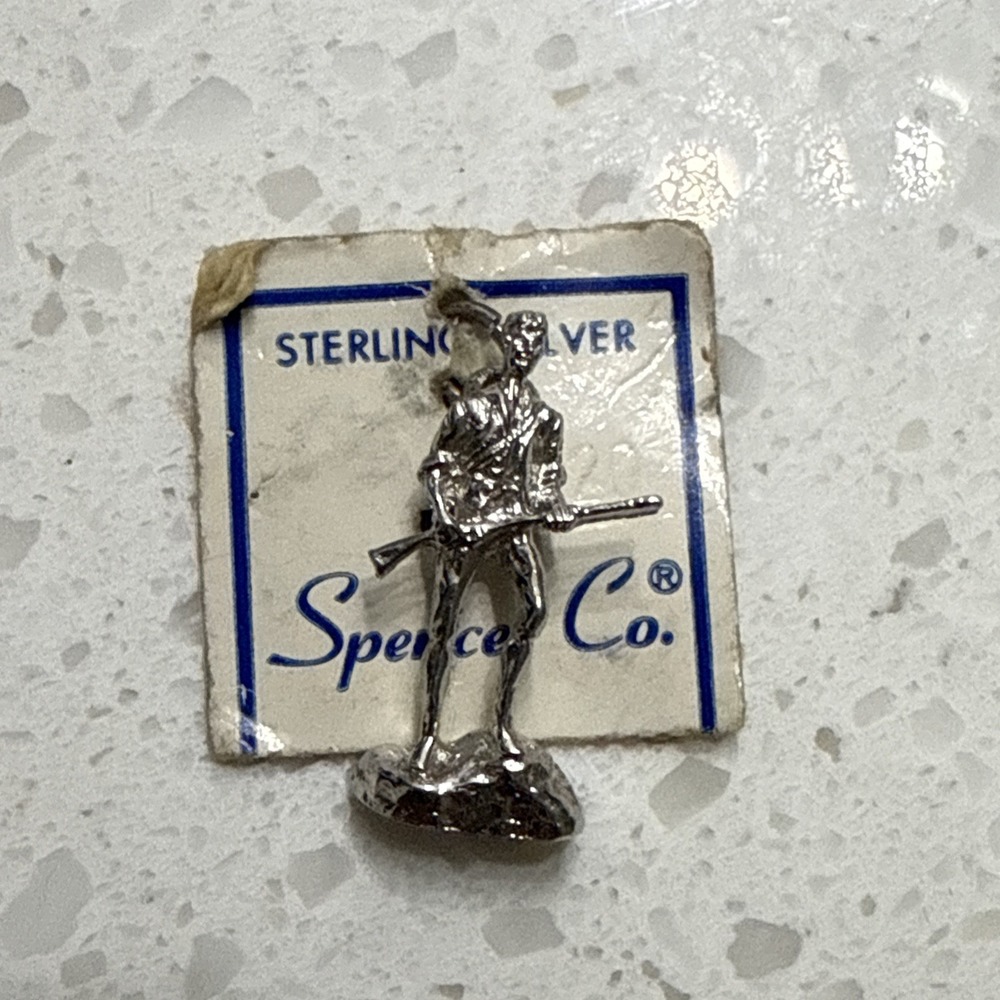 VINTAGE ESTATE SPENCER CO. 925 STERLING SILVER Minute Man CHARM